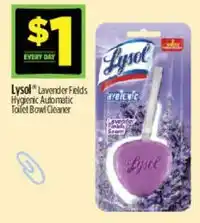 Dollar General Lysol lavender fields hygienic automatic toilet bowl cleaner offer