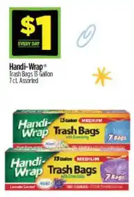 Dollar General Handi-Wrap Trash Bags offer