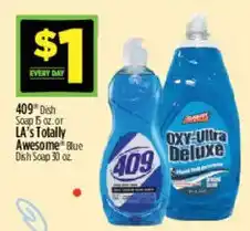 Dollar General 409 dish soap or la's totally awesome blue dish soap offer