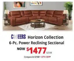 ABC Warehouse Cheers horizon collection 6-pc. power reclining sectional offer