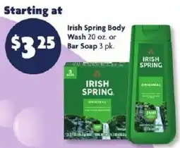 Family Dollar Irish Spring Body Wash or Bar Soap offer