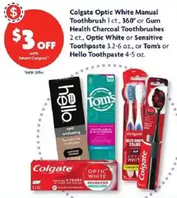 Family Dollar Colgate Optic White Manual Toothbrush offer