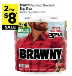 Dollar General Brawny paper towels offer