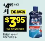 Dollar General Finish jet-dry rinse aid offer