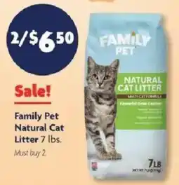 Family Dollar Family Pet Natural Cat Litter offer