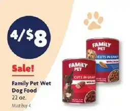 Family Dollar Family Pet Wet Dog Food offer