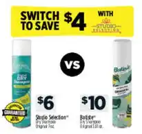 Dollar General Studio Selection dry shampoo offer