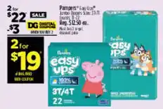 Dollar General Pampers easy ups offer