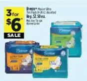 Dollar General Breeze Maxi Ultra Thin Pads offer