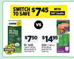 Dollar General Dg health All Day Allergy offer