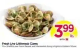 Tops Fresh Live Littleneck Clams offer
