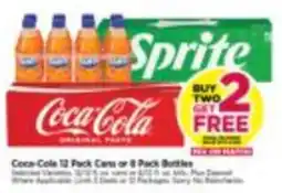 Tops Coca-Cola 12 Pack Cans or 8 Pack Bottles offer