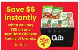 Cub Foods Bare Chicken family of brands offer
