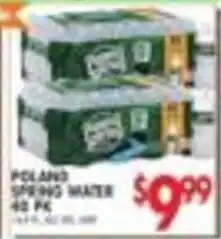 Pioneer Supermarkets Poland spring water offer