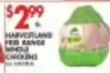 Pioneer Supermarkets Harvestland free range whole chickens offer