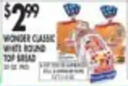 Pioneer Supermarkets Wonder classic white round top bread offer
