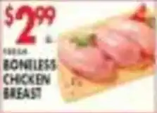 Pioneer Supermarkets Boneless chicken breast offer