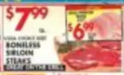 Pioneer Supermarkets Boneless Sirloin Steaks offer