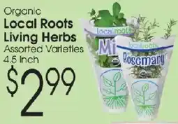Family Fare Organic Local Roots Living Herbs offer