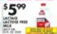 Pioneer Supermarkets Lactaid lactose free milk offer
