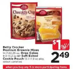 Cub Foods Betty Crocker premium brownie mixes offer