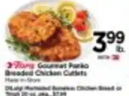 Tops 3 Wing Gourmet Panko Breaded Chicken Cutlets offer