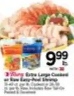 Tops 3-Wing Extra Large Cooked or Raw Easy-Peel Shrimp offer