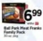 Tops Ball Park Heat Franks Family Pack offer
