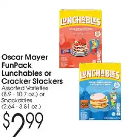 Family Fare Oscar Mayer FunPack Lunchables or Cracker Stackers offer