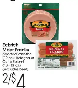 Family Fare Eckrich meat franks offer
