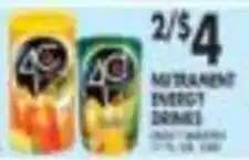 Pioneer Supermarkets AC Nutrient Energy Drinks offer