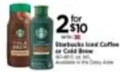 Tops Starbucks Iced Coffee or Cold Brew offer