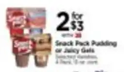 Tops Snack Pack Pudding or Juicy Gels offer