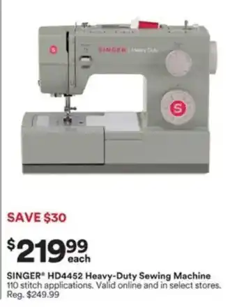 Singer hd4452 heavy-duty sewing machine