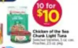 Tops Chicken of the Sea Chunk Light Tuna offer