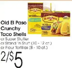 Family Fare Old El Paso Crunchy Taco Shells or Super Stuffer or Stand 'n Stuff or Flour Tortillas offer
