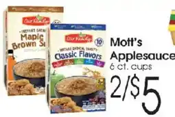 Family Fare Mott's Applesauce offer