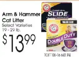 Family Fare Arm & Hammer Cat Litter offer