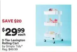 Michaels 3-Tier Lexington Rolling Cart by Simply Tidy offer