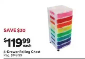8-Drawer Rolling Chest