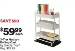 Michaels 3-Tier Hudson Rolling Cart by Simply Tidy offer