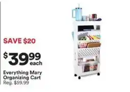 Michaels Everything Mary Organizing Cart offer