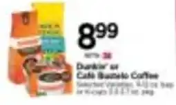Tops Dunkin' or Café Bustelo Coffee offer