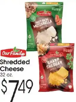 Family Fare Our Family shredded cheese offer