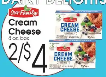 Family Fare Our Family cream cheese offer