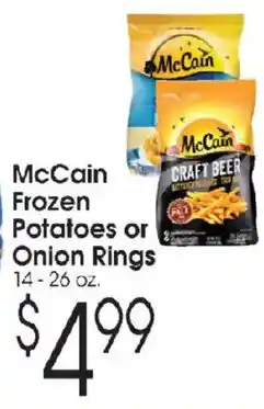 Family Fare McCain Frozen Potatoes or Onion Rings offer