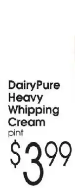 Family Fare DairyPure heavy whipping cream offer