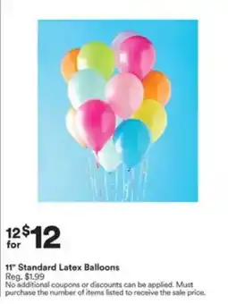 Michaels 11" Standard Latex Balloons offer