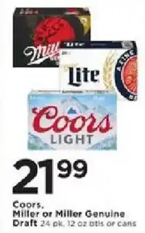 Cub Foods Coors, Miller or Miller Genuine Draft offer