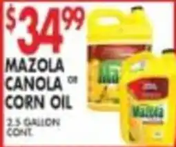 Pioneer Supermarkets Mazola canola oil corn oil offer